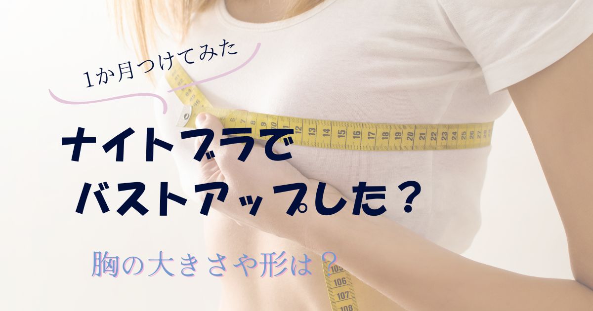 ナイトブラでバストアップする？1か月つけてみた感想